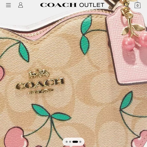 HEART CROSSBODY IN SIGNATURE CANVAS WITH HEART CHERRY PRINT - Picture 6 of 6